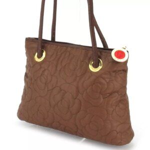 Ungaro Shoulder Bag Nylon ?~ Leather Authentic Used i587